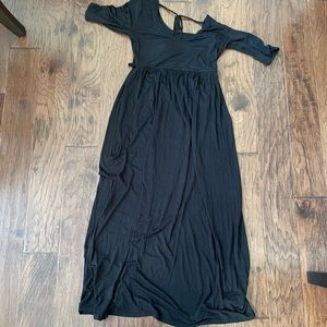 Boohoo black maxi dress